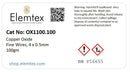 OX1100, Copper Oxide Fine Wires 4 x 0.5mm, 338 21710