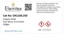 OX1100, Copper Oxide Fine Wires 4 x 0.5mm, 338 21710