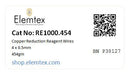 RE1000, Copper Wires Reduced 4 x 0.5mm, Fine Wires, Standard Purity