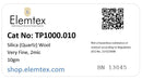 TP1000, Silica (Quartz) Wool Very Fine, 338 22200
