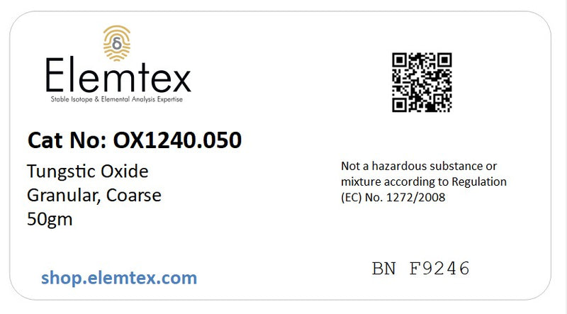 OX1240, Tungstic Oxide Granular Premium, Coarse