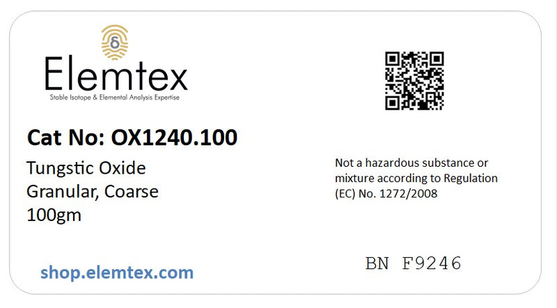 OX1240, Tungstic Oxide Granular Premium, Coarse
