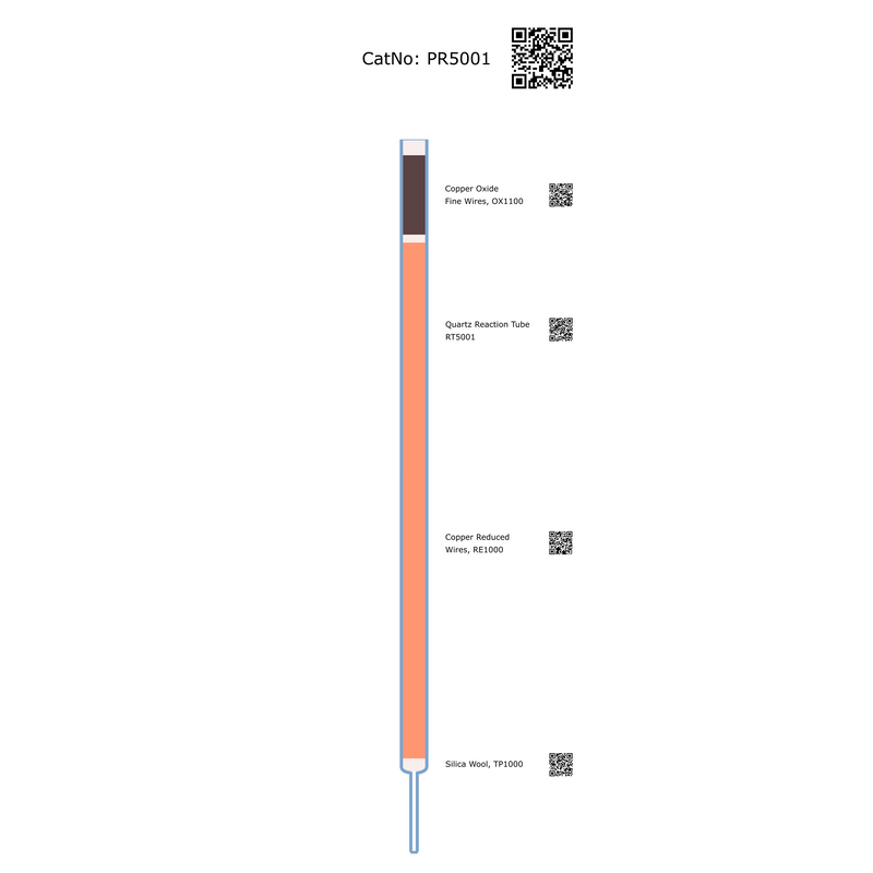 PR5001, Prepacked Reduction Tube, N, NC, CHN E13037