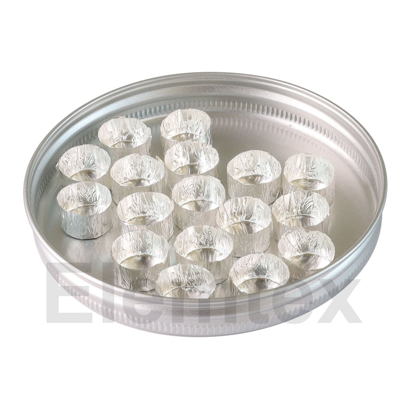 SE3900, Silver Weighing Pans Pressed, 5.5 x 10mm, Standard Clean