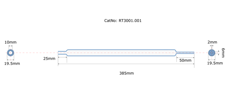 RT3001, Sercon Reduction Tube quartz Roboprep, SC0014
