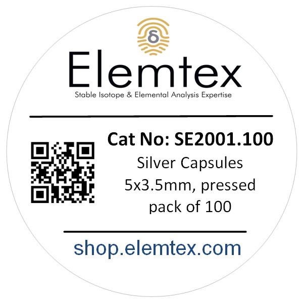 SE2001, Silver Capsules Pressed 5 x 3.5mm, Standard Clean
