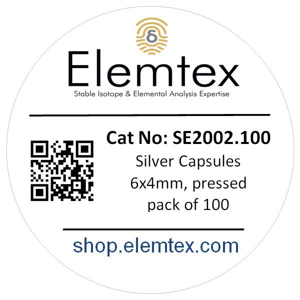 SE2002, Silver Capsules Pressed 6 x 4mm, Standard Clean