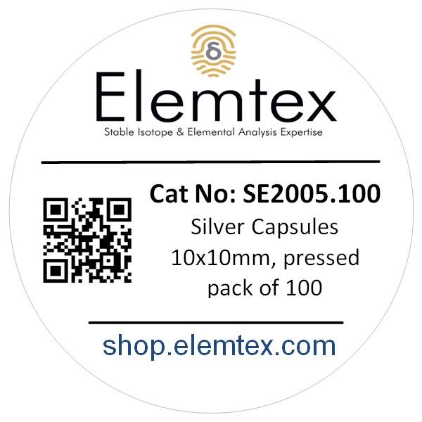 SE2005, Silver Capsules Pressed 10 x 10mm, Standard Clean