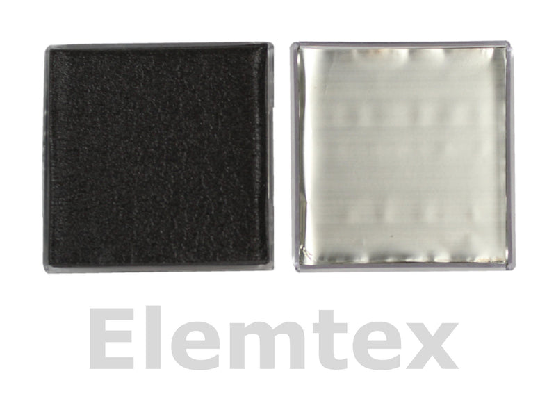 SE2510, Silver Foil Squares 40mm, Standard Clean,  Elementar, 25.00-0074