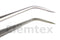 TS1002, Forceps Stainless Steel, bent pointed end, 130mm