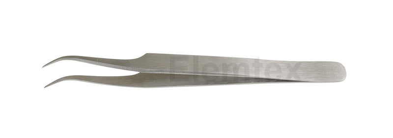 TS1005, Watchmaker Forceps Stainless Steel, curved pointed end, 120mm
